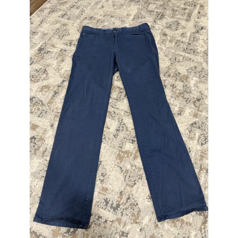 PETER MILLAR ULTIMATE SATEEN FIVE-POCKET PANT MS19B39 Blue sz 33 Pants (34x32.5)